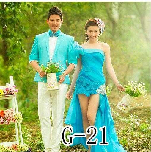 新款 影樓主題婚紗攝影情侶服裝 韓版婚紗攝影禮服
