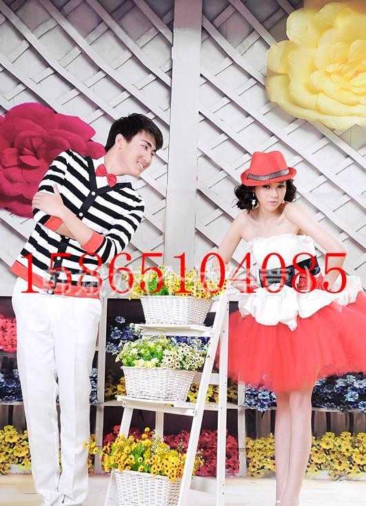 新款影樓主題 寫真攝影情侶裝 影樓主題情侶服裝婚紗主題服裝