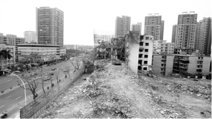 半球辦公樓被拆